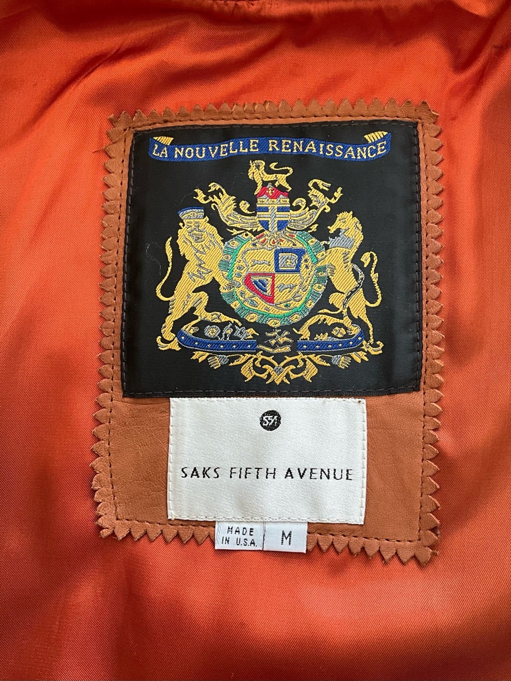 Vintage Leather Jacket by Saks - Picture 3 of 13